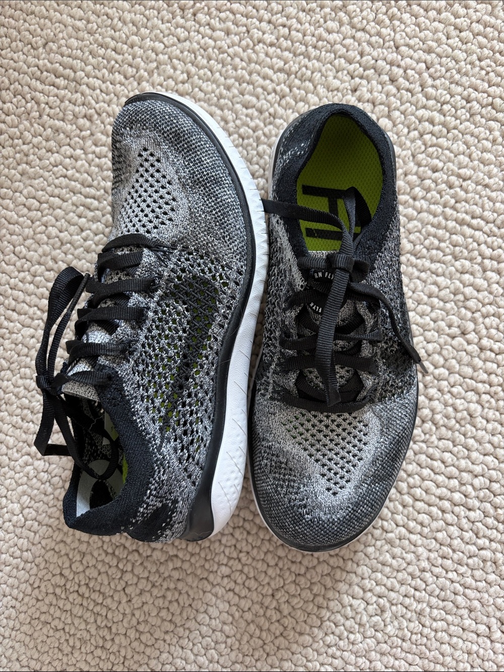 Nike Flyknit Sneakers in Black and Gray